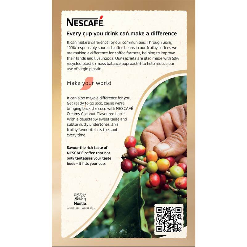 Nescafe Creamy Coconut Latte Sachets 8 Pack