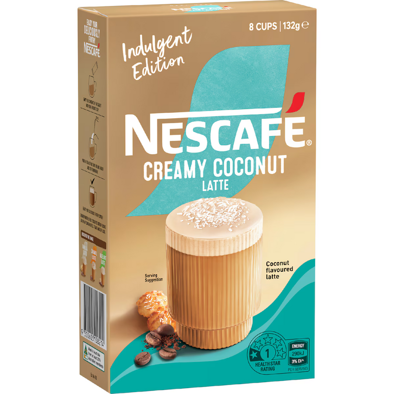 Nescafe Creamy Coconut Latte Sachets 8 Pack