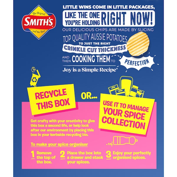 Smith's Potato Chips Original Snacktime 8 Pack 152g