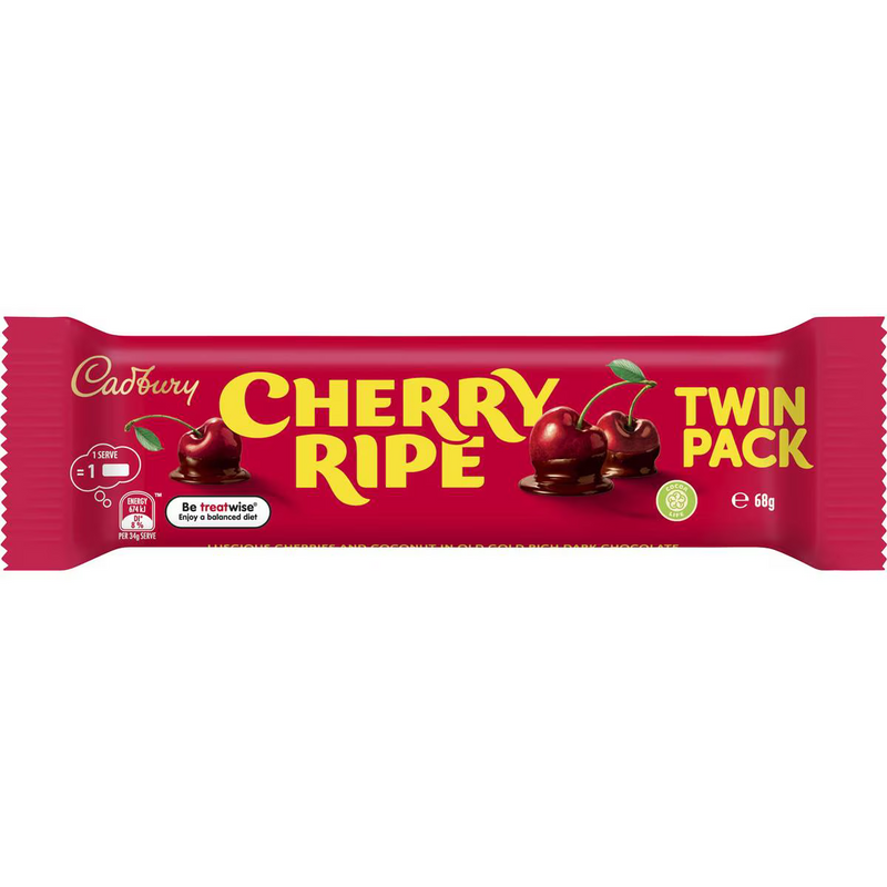 Cadbury Cherry Ripe Twin Pack Bar 68g