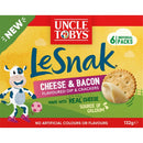 Uncle Tobys Le Snak Cheese & Bacon Dip Crackers 6 Pack 132g