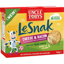 Uncle Tobys Le Snak Cheese & Bacon Dip Crackers 6 Pack 132g