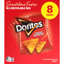 Doritos Corn Chips Cheese Supreme Snacktime 8 Pack 152g