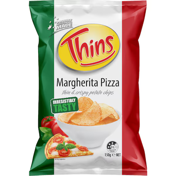 Thins Margherita Pizza Potato Chips 150g