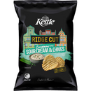Kettle Ridge Cut European Sour Cream & Chives Chips 165g