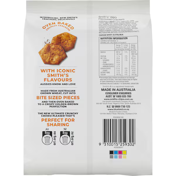 Smith's Crackers Barbecue 160g