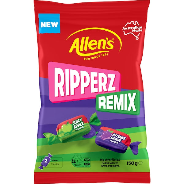 Allen's Ripperz Remix Lollies 150g | Worldwide Shipping