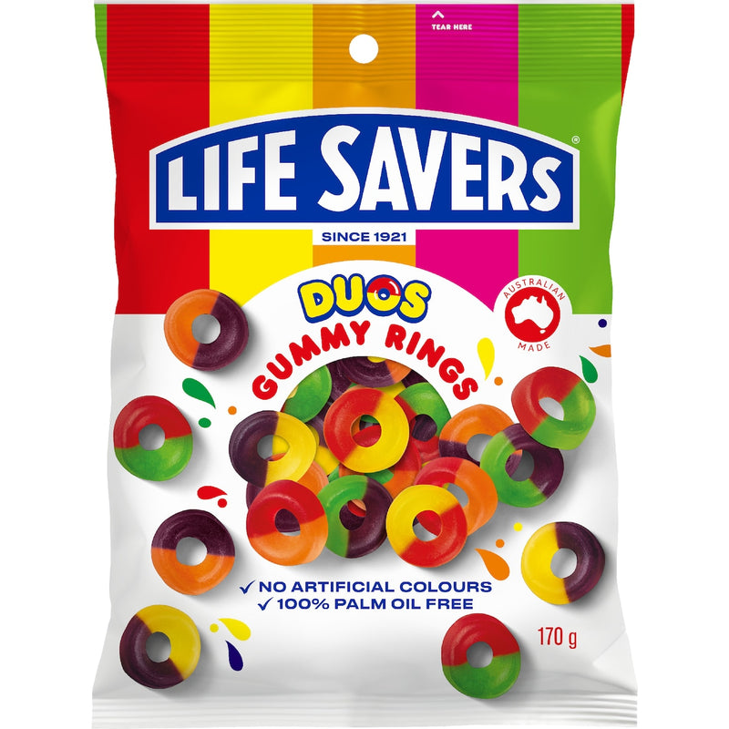 Lifesavers Duos Gummy Rings 170g