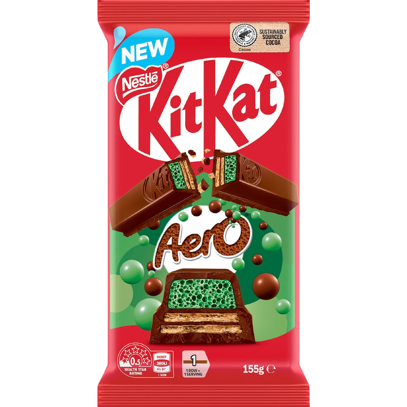 Nestle Kit Kat Aero Mint Chocolate Block 155g