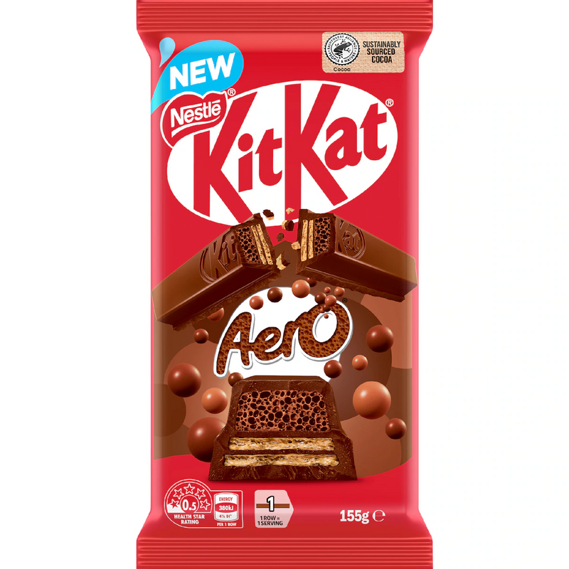 Nestle Kit Kat Aero Milk Chocolate Block 155g