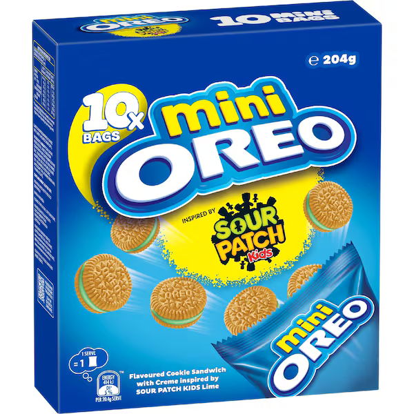 Oreo Mini Cookies Sour Patch 10 Pack 204g