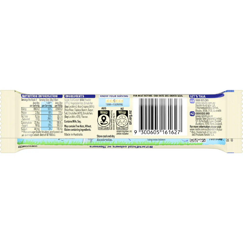 Nestle Milkybar Crunch Chocolate Bar 38g