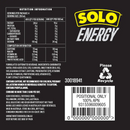 Solo Energy Drink Lemon Zero Sugar Multipack 250ml x 4 Pack