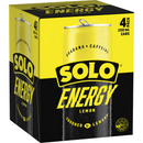 Solo Energy Drink Lemon Cans Multipack 250ml x 4 Pack