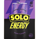 Solo Energy Drink Lemon Cans Multipack 250ml x 4 Pack
