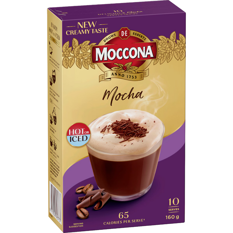 Moccona Mocha Coffee Sachets Mocha 10 Pack 160g | Worldwide Shipping