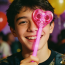Halloween Glow Wand Skull Heart