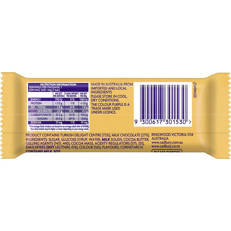 Fry's Turkish Delight Bar 50g