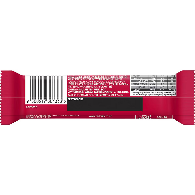 Cadbury Cherry Ripe Bar 44g