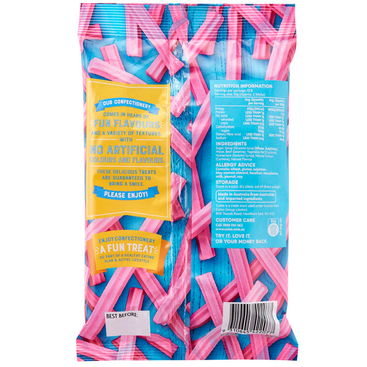 Coles Musk Sticks 320g