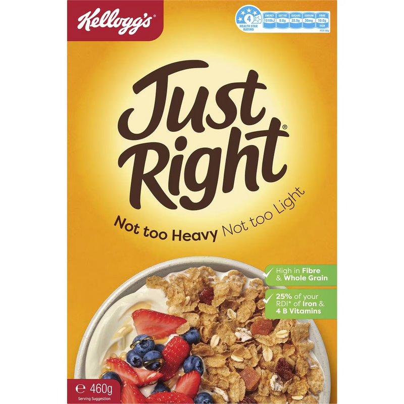 Kellogg's Just Right Apricot & Sultana Breakfast Cereal 460g