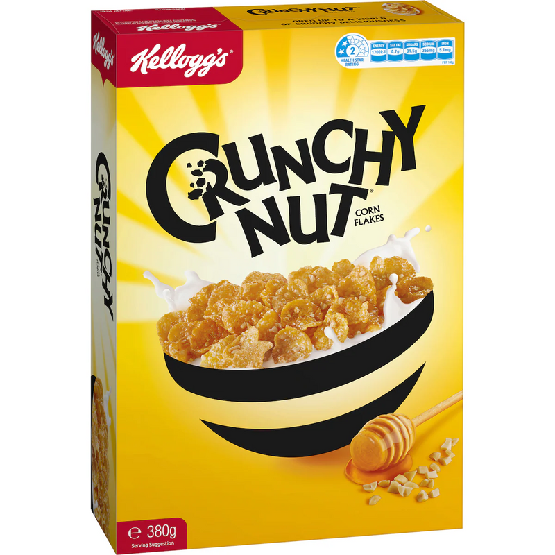 Kellogg's Crunchy Nut Corn Flakes Breakfast Cereal 380g
