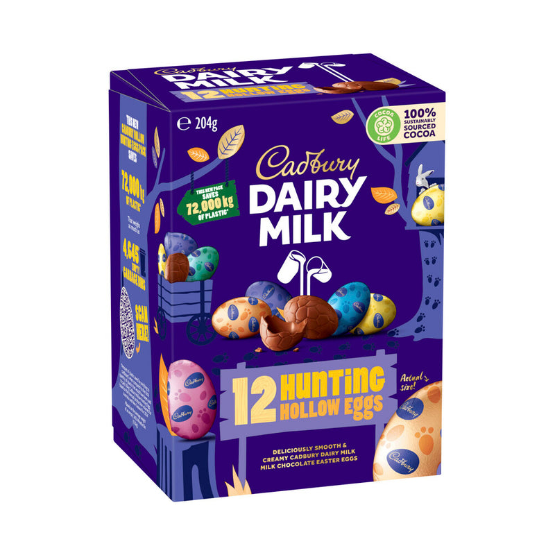 BB 6/24 | Cadbury Dairy Milk Chocolate 12-Piece Easter Hunting Pack 204g