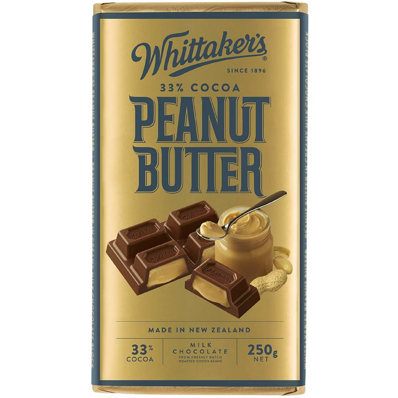 Whittaker's Peanut Butter Milk Chocolate Block 250g