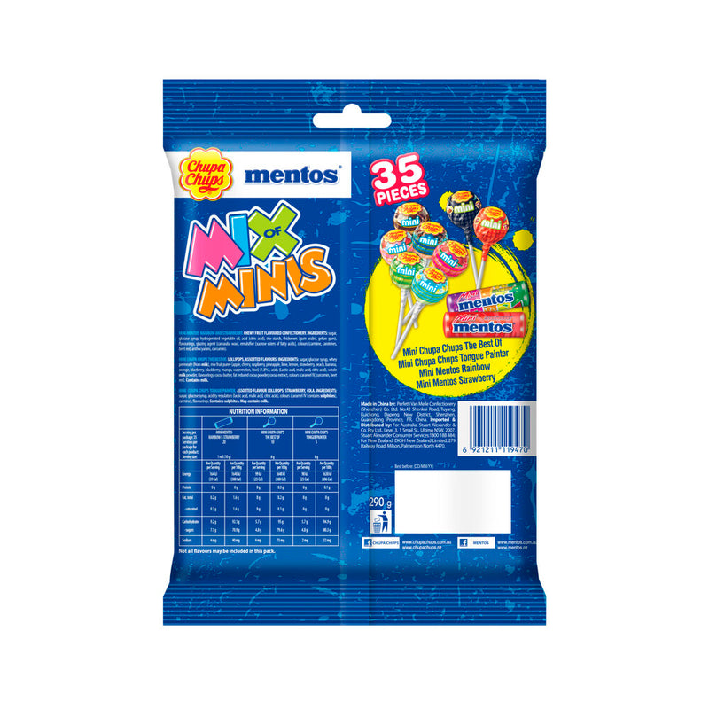 Chupa Chups Mix Of Mini's 35 Pack 290g