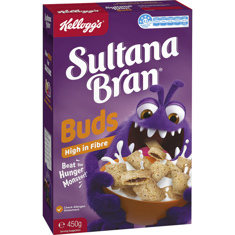 Kellogg's Sultana Bran Buds Fibre Cereal 450g