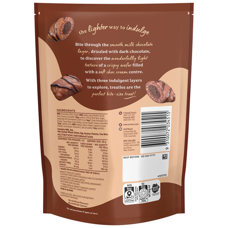 Arnotts Treatles Double Chocolate Biscuits 90g