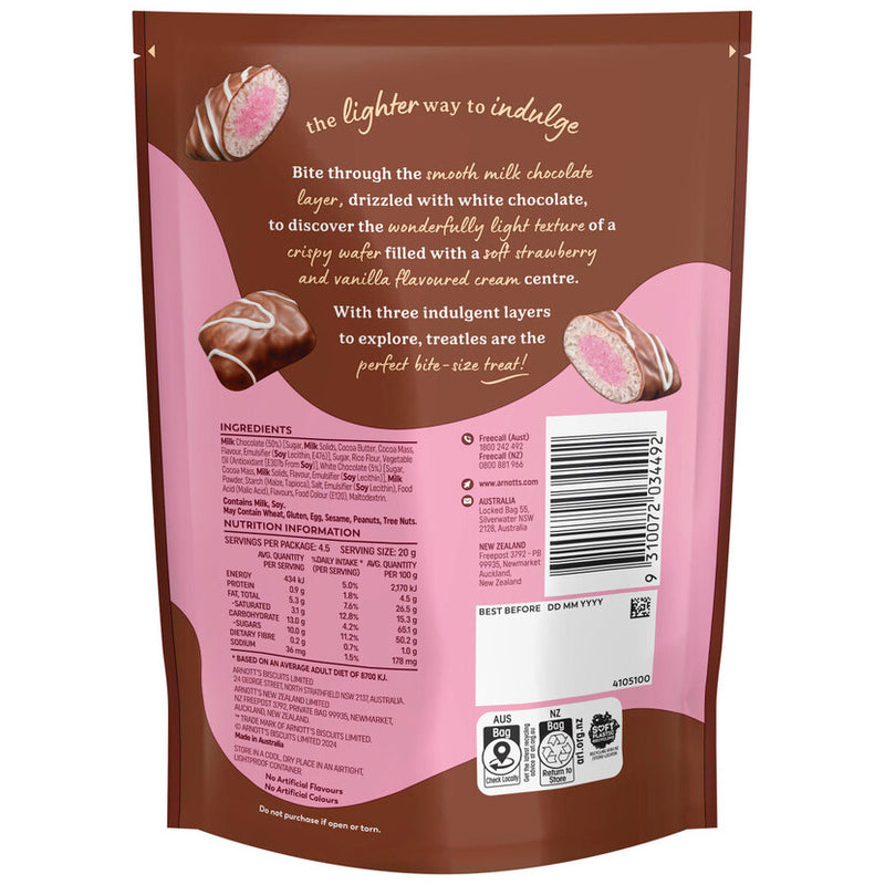 Arnotts Treatles Neopolitan Biscuits 90g