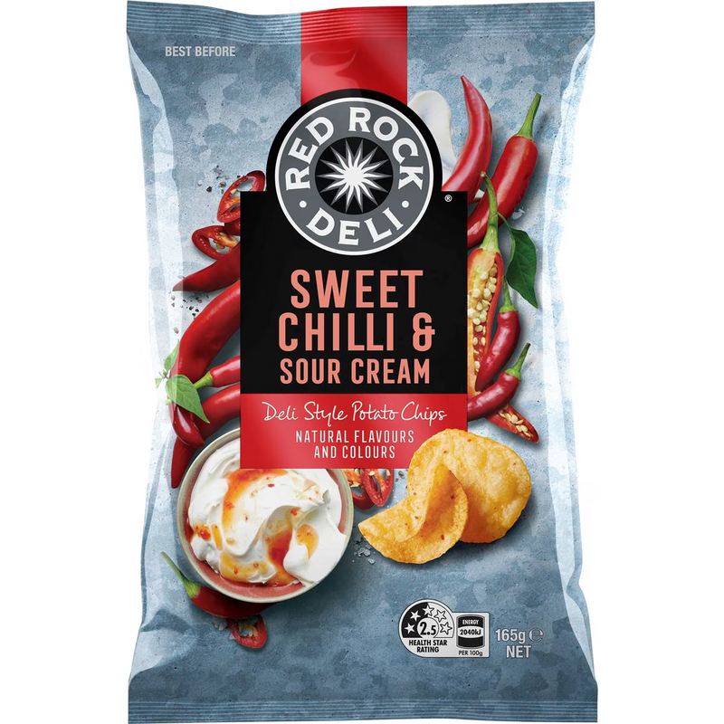 Red Rock Deli Sweet Chilli & Sour Cream 165g