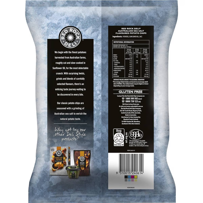 Red Rock Deli Sea Salt Potato Chips 165g