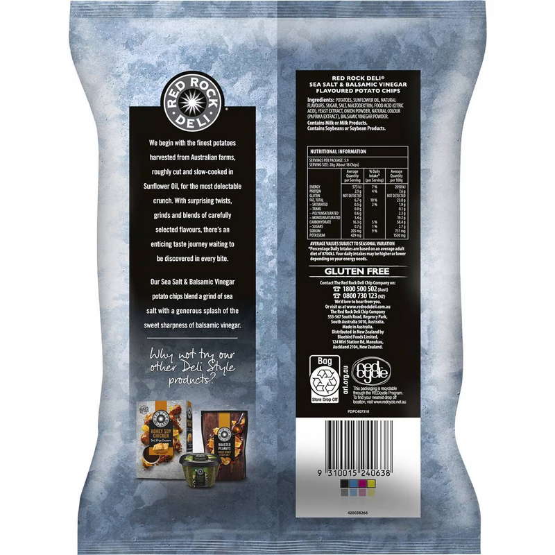 Red Rock Deli Sea Salt & Balsamic Vinegar 165g