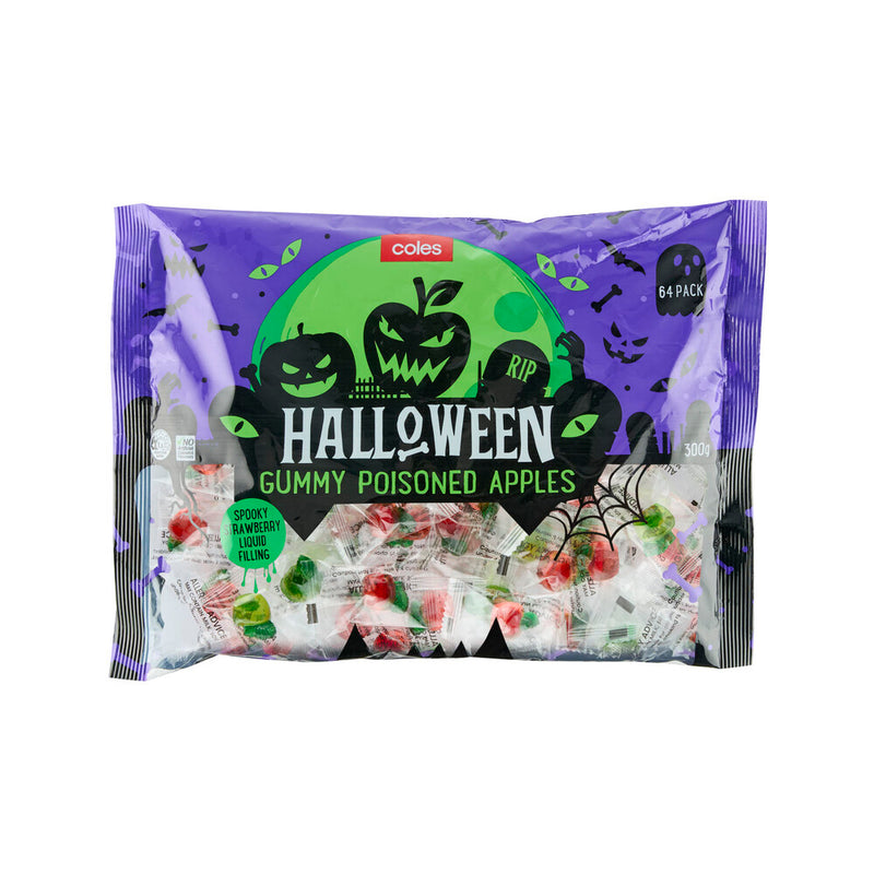 Coles Halloween Gummy Poisoned Apples 64 Pack 300g