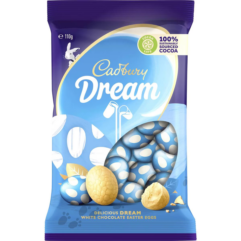 Cadbury Dream White Chocolate Mini Egg Bag 110g