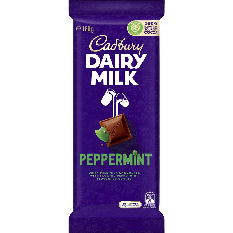 Cadbury Peppermint Chocolate Block 180g