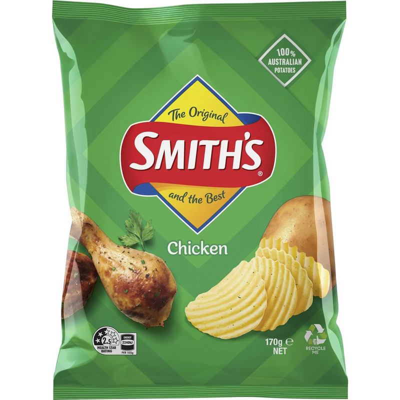 Smith's Crinkle Cut Chicken Potato Chips 170g