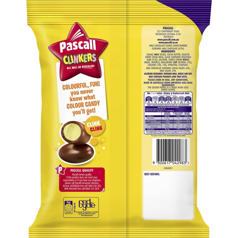 Cadbury Pascall Clinkers Chocolate 300g Worldwide Shipping cadbury-pascall-clinkers-chocolate-300g-worldwide-shipping