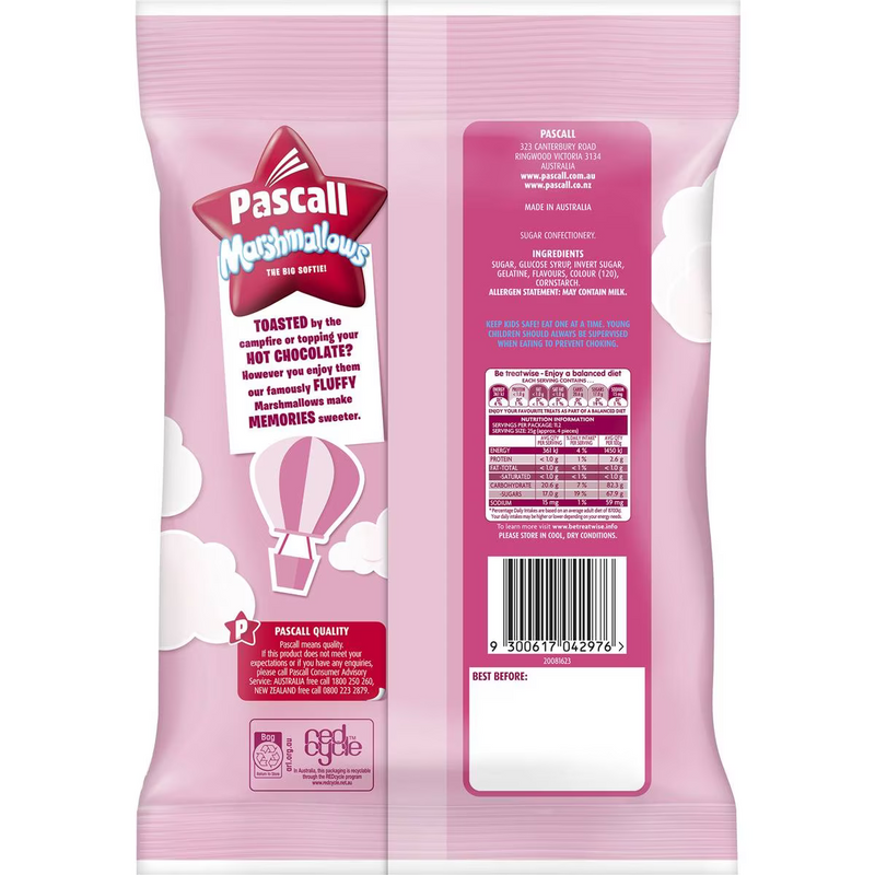 Pascall Marshmallows Pink & White 280g