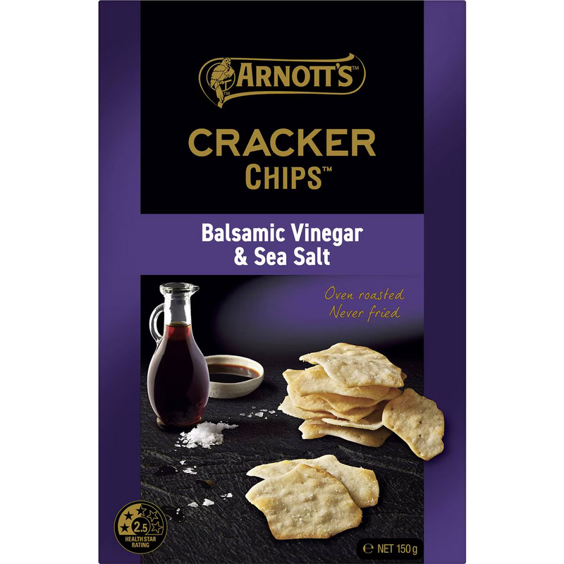 Arnott's Balsamic Vinegar & Sea Salt Cracker Chips 150g