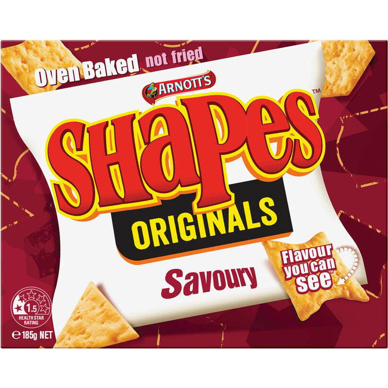 Arnott's Shapes Originals Savoury 185g