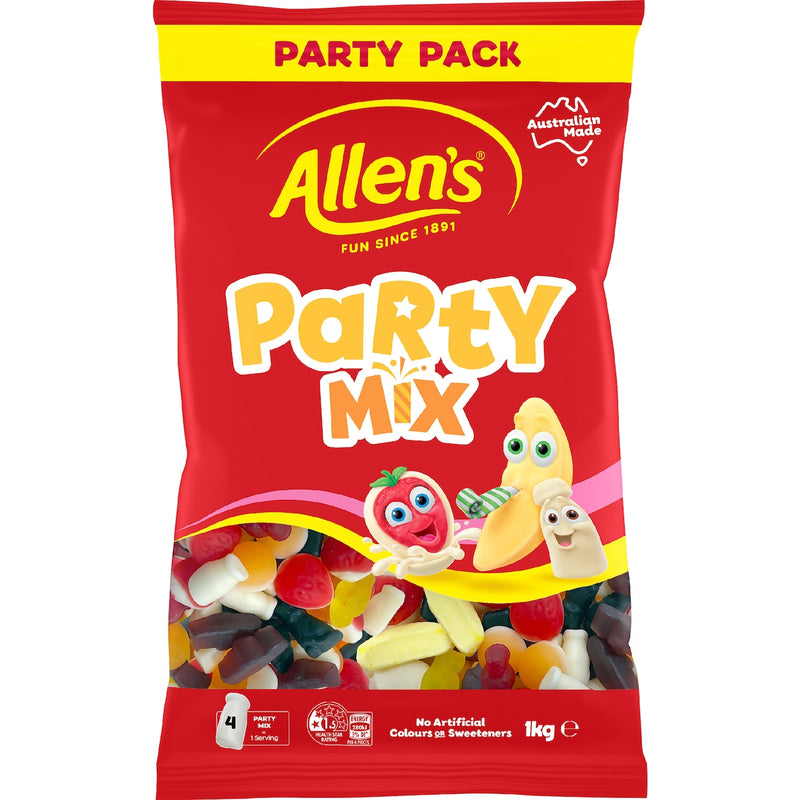 Allen's Party Mix Lollies Bulk Bag 1kg