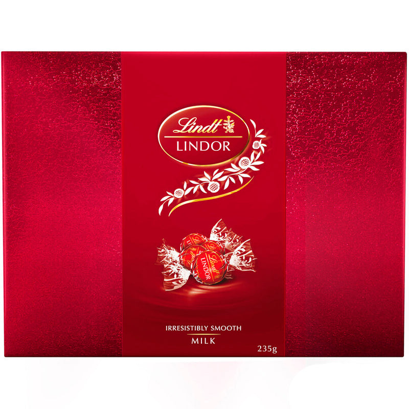Lindor Box Back Lindt Lindor Milk Chocolate Balls Gift Box 235g | Worldwide Shipping