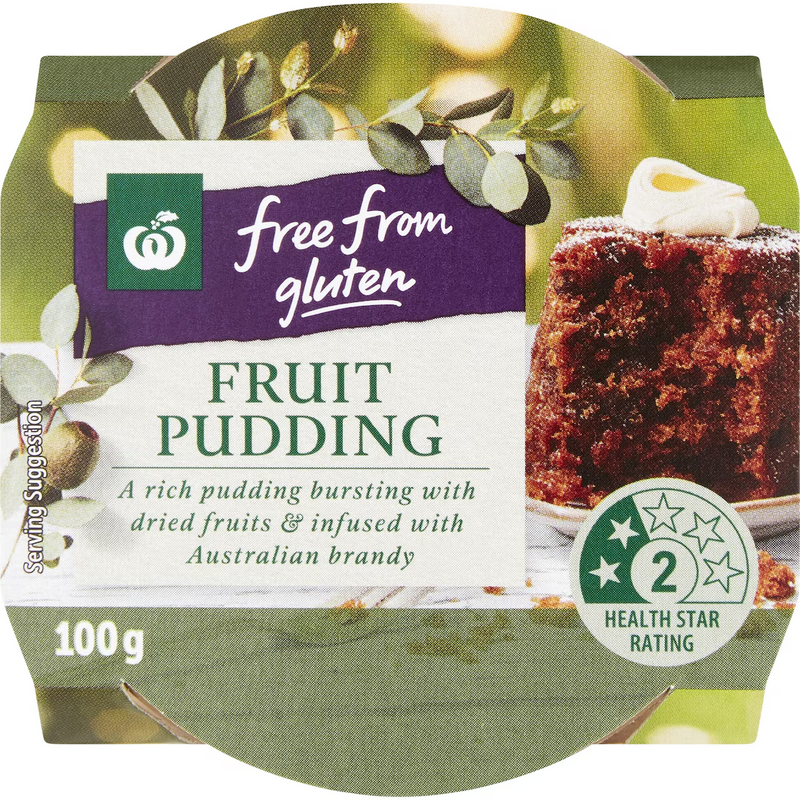 Woolworths Free From Gluten Fruit Pudding 100g