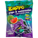 Zappo Sour Chews Grape & Watermelon 150g