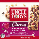 Uncle Tobys Muesli Bars Chewy Raspberry Choc Chip 6 Pack 185g