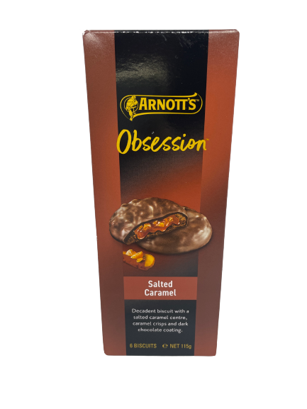 Arnott's Obsession Salted Caramel Chocolate Biscuit 115g
