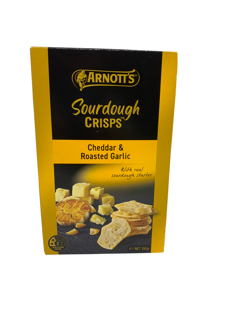 Arnott's Sourdough Crackers Cheddar & Roast Garlic 150g